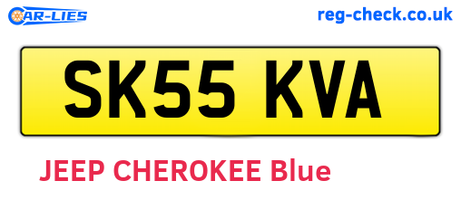 SK55KVA are the vehicle registration plates.