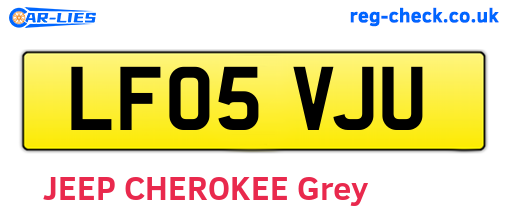LF05VJU are the vehicle registration plates.
