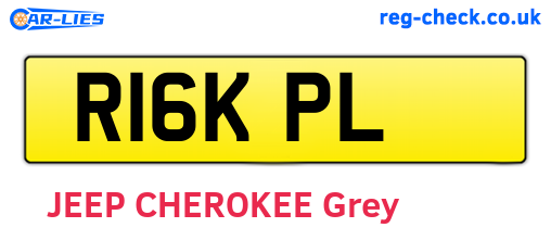 R16KPL are the vehicle registration plates.
