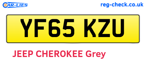 YF65KZU are the vehicle registration plates.
