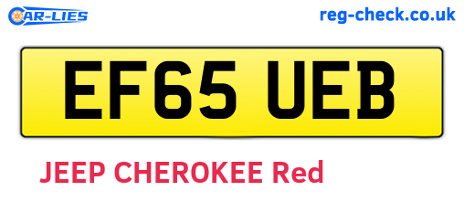 EF65UEB are the vehicle registration plates.