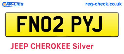 FN02PYJ are the vehicle registration plates.