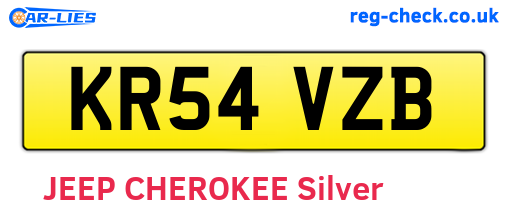 KR54VZB are the vehicle registration plates.