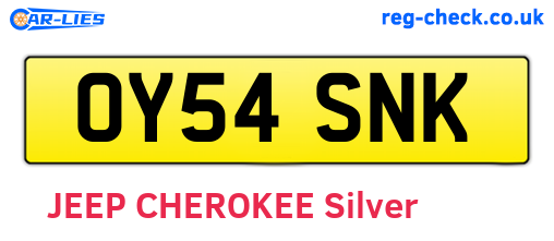 OY54SNK are the vehicle registration plates.