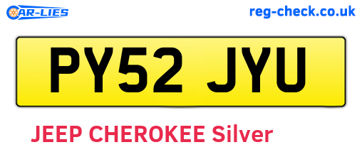 PY52JYU are the vehicle registration plates.