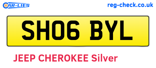 SH06BYL are the vehicle registration plates.