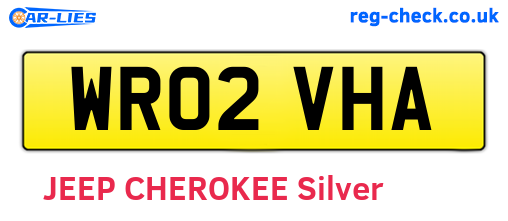 WR02VHA are the vehicle registration plates.