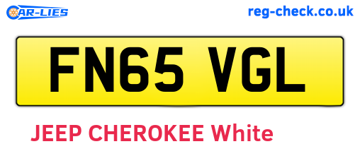 FN65VGL are the vehicle registration plates.