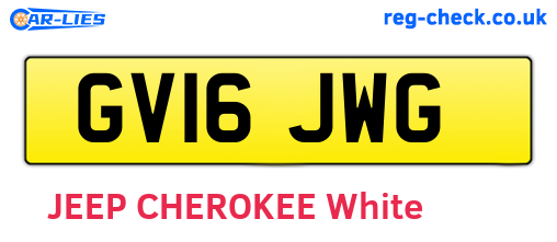 GV16JWG are the vehicle registration plates.