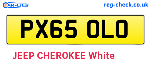 PX65OLO are the vehicle registration plates.
