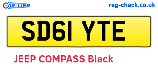 SD61YTE are the vehicle registration plates.