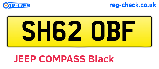 SH62OBF are the vehicle registration plates.