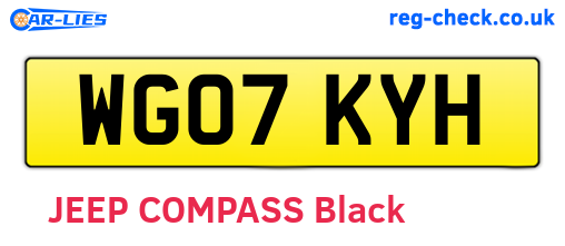 WG07KYH are the vehicle registration plates.