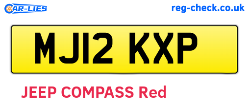 MJ12KXP are the vehicle registration plates.