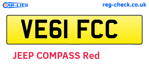 VE61FCC are the vehicle registration plates.