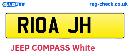 R10AJH are the vehicle registration plates.
