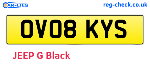 OV08KYS are the vehicle registration plates.