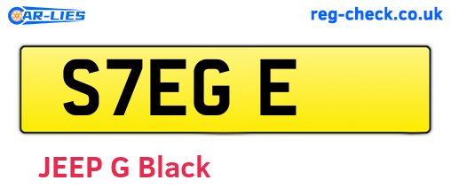S7EGE are the vehicle registration plates.