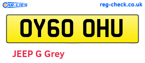 OY60OHU are the vehicle registration plates.