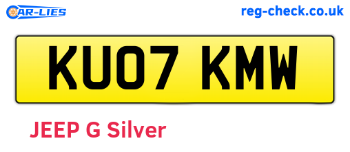 KU07KMW are the vehicle registration plates.