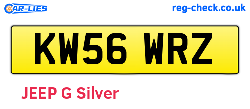 KW56WRZ are the vehicle registration plates.