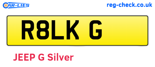 R8LKG are the vehicle registration plates.