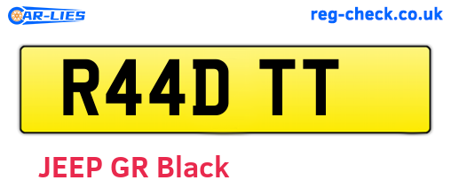 R44DTT are the vehicle registration plates.