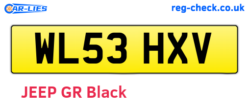 WL53HXV are the vehicle registration plates.