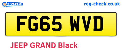 FG65WVD are the vehicle registration plates.