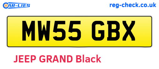 MW55GBX are the vehicle registration plates.