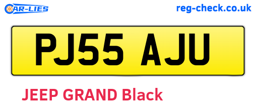 PJ55AJU are the vehicle registration plates.