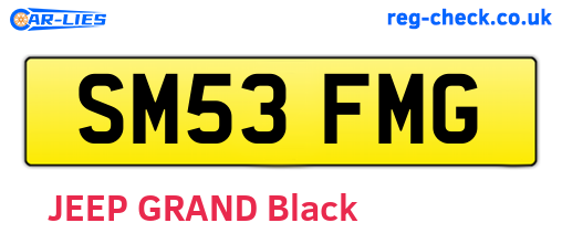 SM53FMG are the vehicle registration plates.