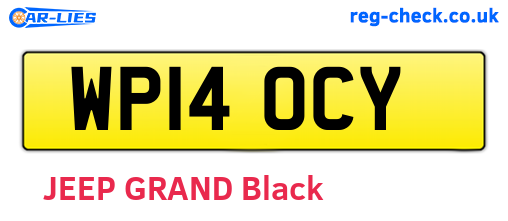 WP14OCY are the vehicle registration plates.