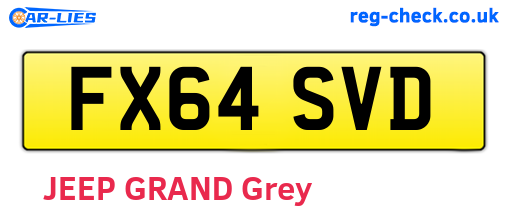FX64SVD are the vehicle registration plates.