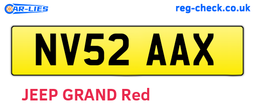 NV52AAX are the vehicle registration plates.