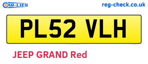 PL52VLH are the vehicle registration plates.