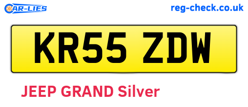 KR55ZDW are the vehicle registration plates.