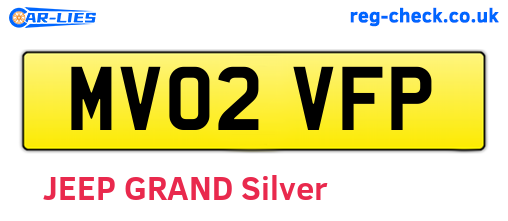 MV02VFP are the vehicle registration plates.