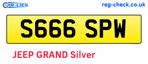 S666SPW are the vehicle registration plates.