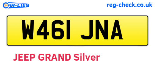 W461JNA are the vehicle registration plates.
