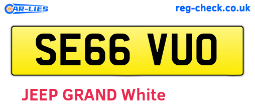 SE66VUO are the vehicle registration plates.