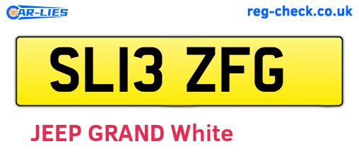 SL13ZFG are the vehicle registration plates.