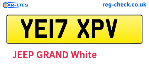 YE17XPV are the vehicle registration plates.