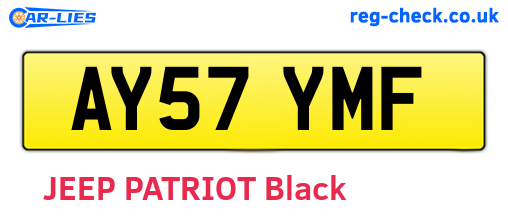 AY57YMF are the vehicle registration plates.