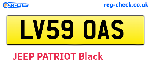 LV59OAS are the vehicle registration plates.