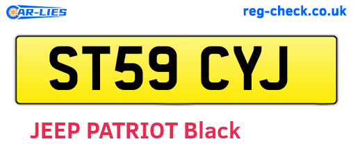 ST59CYJ are the vehicle registration plates.