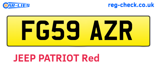 FG59AZR are the vehicle registration plates.