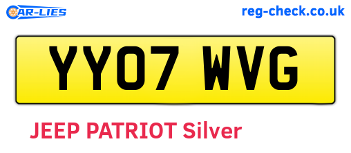 YY07WVG are the vehicle registration plates.