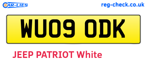WU09ODK are the vehicle registration plates.