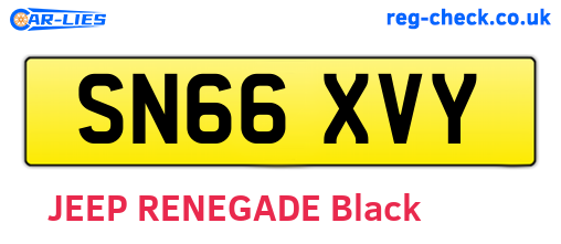 SN66XVY are the vehicle registration plates.